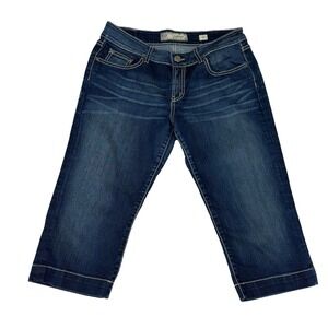 BKE Culture Women's Capris‎ Sz 32 Buckle Embellished Pockets Stretch Cropped 19"